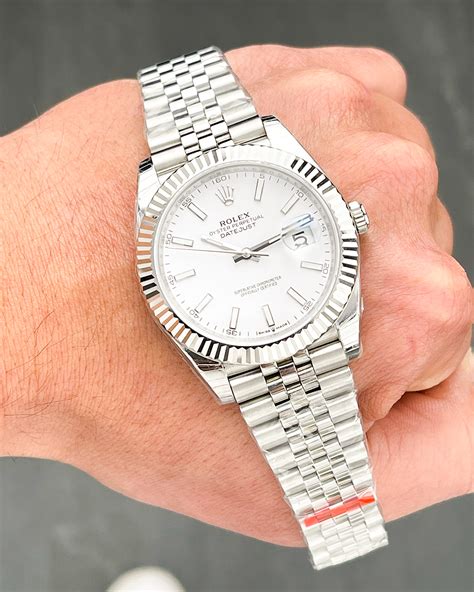 rolex lady datejust white|rolex datejust 41 white dial.